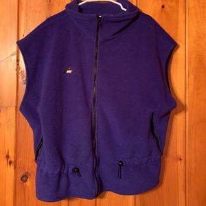 Vintage Purple Hiking or Ski Fleece Vest - Large